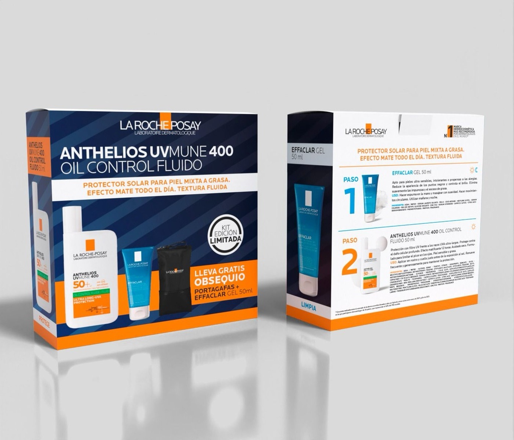 Pack Anthelios Uvmune Oil Control Gratis  Effaclar Gel +Portagafas