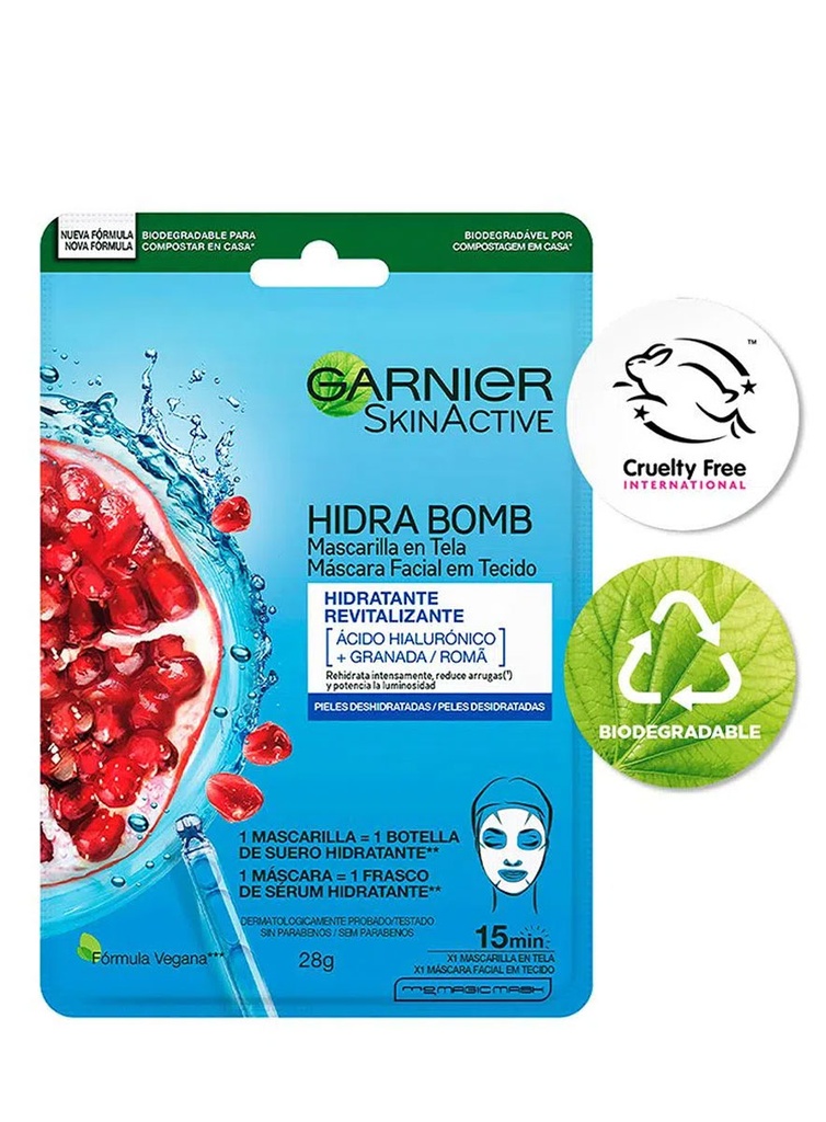 Garnier Mascarilla Hidratante Revitalizante Granada de 28 gr