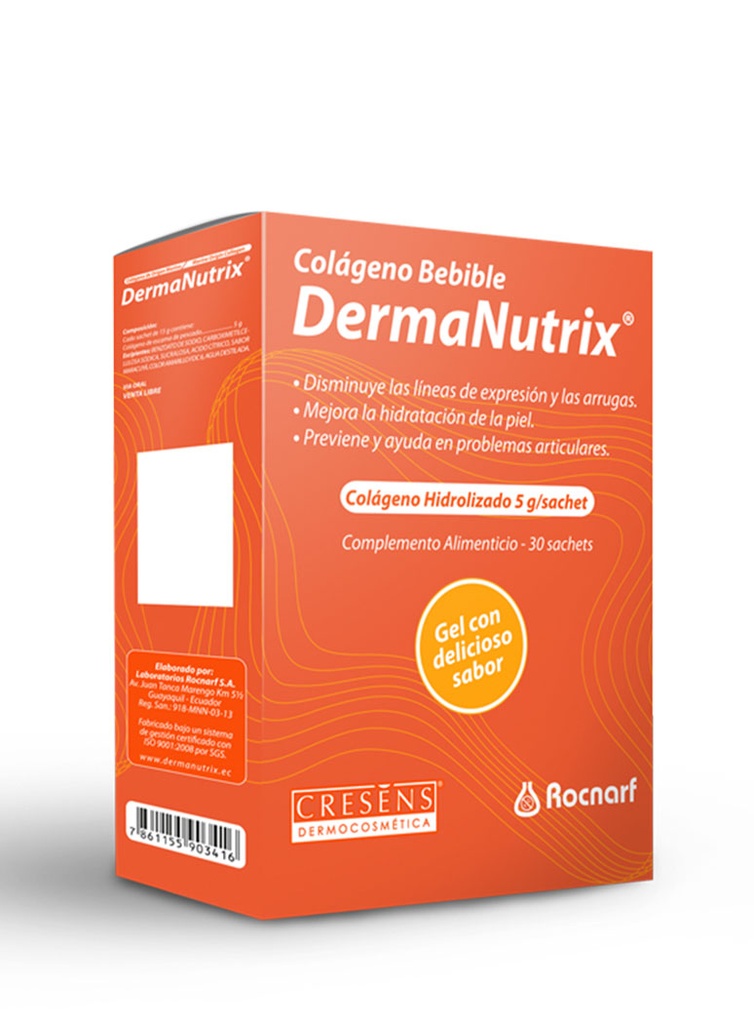 Dermanutrix Colágeno Bebible de Origen Marino 30 Sachets