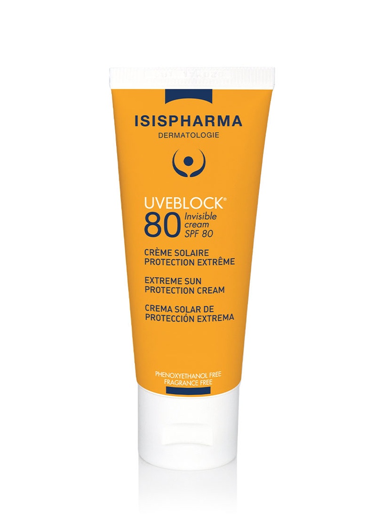 Uveblock Protector Solar Crema Invisible SPF 80 de 40 ml
