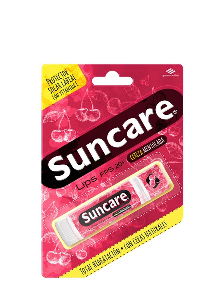 Suncare Lips SPF20 Sabor a Cereza Mentol de 4.4 gr 