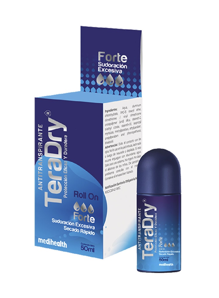 Teradry Roll On Antitranspirante para Sudor Excesivo de 50 ml