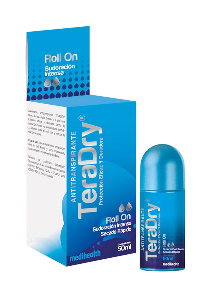 Teradry Roll On Antitranspirante para Sudor Intenso de 50 ml