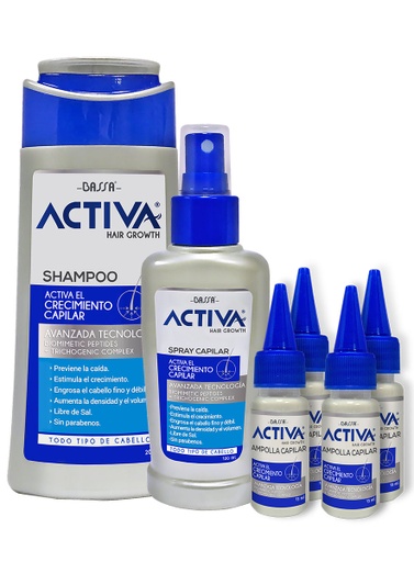 [PackBassa4] Pack Activa Shampoo + Spray + 4 Ampollas