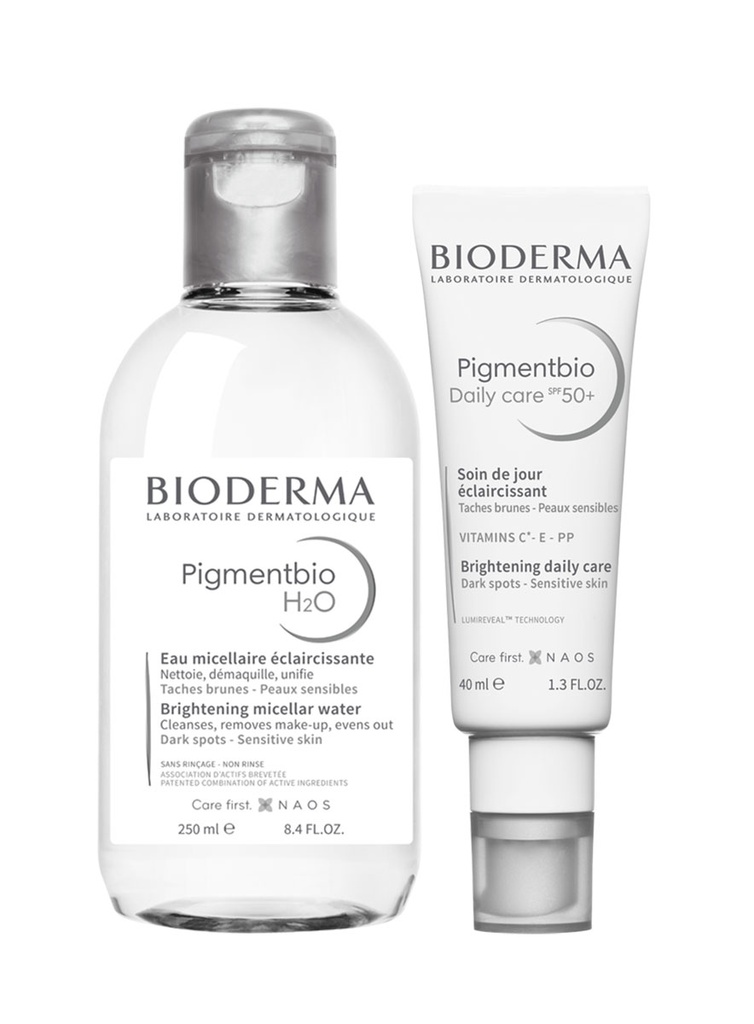 Pack Pigmentbio Agua Micelar de 250 ml + Daily Care SPF50+ Despigmentante de 40 ml