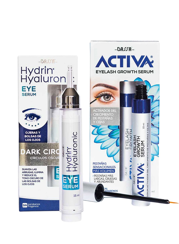 Pack Bassa Activa Eyelash Growth Serum + Hydrin Hyaluronic Eye Serum Dark Circles