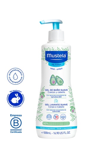 [8703561] Mustela Gel de Baño Suave Cuerpo y Cabello de 500 ml