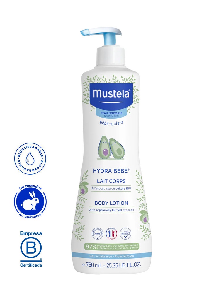 Mustela Hydra Bebe Loción Hidratante Corporal de 750 ml