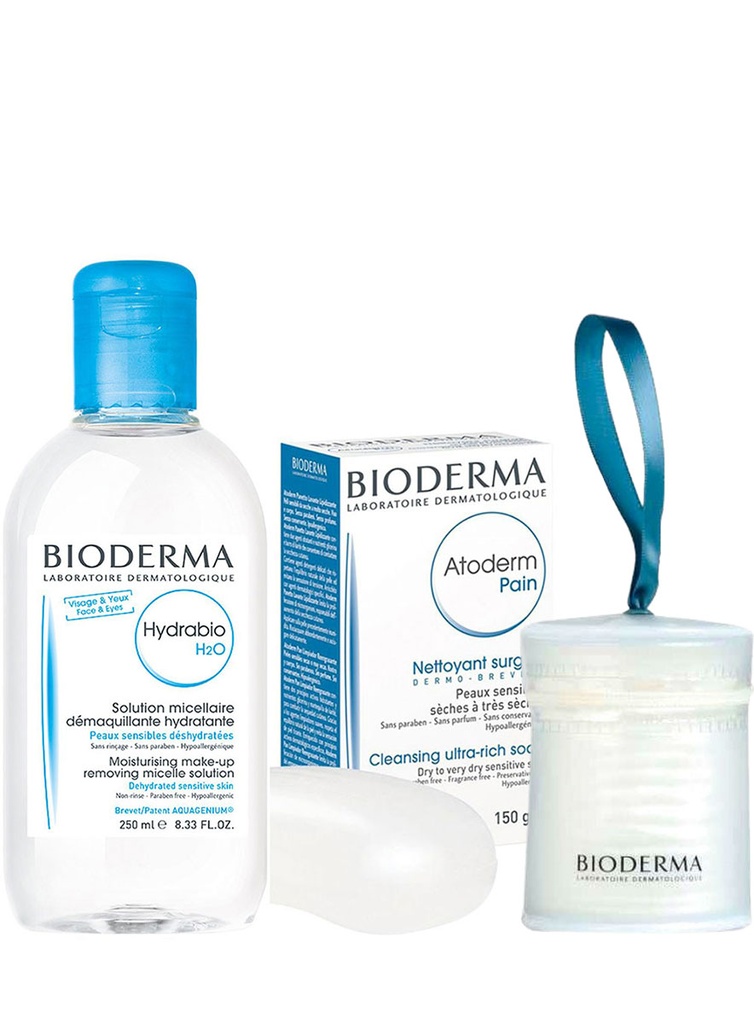Pack Bioderma Doble Limpieza Hydrabio Piel Seca y Deshidratada + Cotonera GRATIS