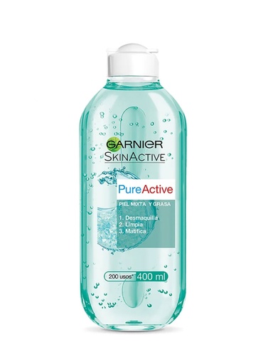 [3600541594937] Garnier Agua Micelar Pure Active Piel Mixta a Grasa de 400 ml