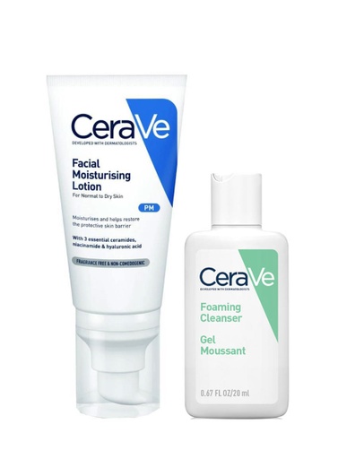 [288761] Pack CeraVe Loción Facial PM + GRATIS Gel Espumoso 20 ml