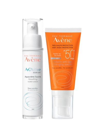 [AV-1985] Pack A-Oxitive Aqua-Crema Día + Solar Antiedad Piel Sensible SPF50+
