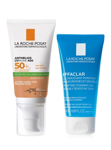 [295975] Pack Anthelios Toque Seco Tinte + GRATIS Effaclar Gel de 50 ml