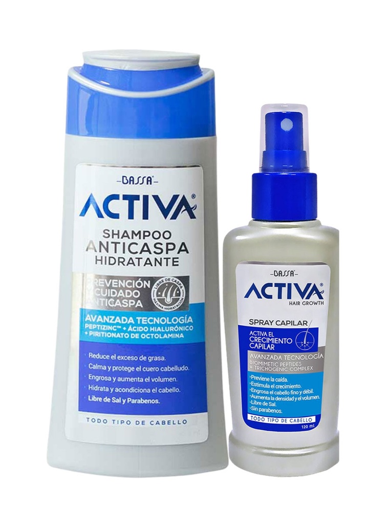 Pack Activa Spray Capilar + GRATIS Activa Shampoo AntiCaspa Hidratante